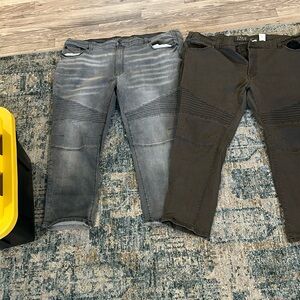2 pair of True Nation
Bleach Boys Moto Tapered-Fit Jeans